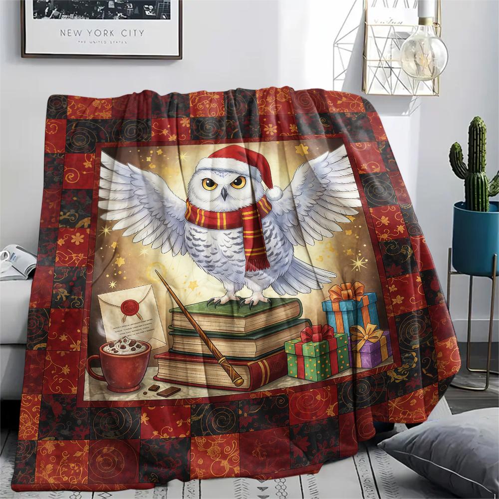 1 Peça Manta de Flanela com Estampa de Desenho Animado, Alta Qualidade Confortável para Todas as Estações, Decoração de Casa, Calor e Conforto, Perfeita para Presente de Natal Aniversário