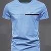 Sommer Herren 100% reine Baumwolle lässig Sport locker übergroß einfach Buchstabenmuster bedruckt Rundhals Kurzarm T-Shirt Top