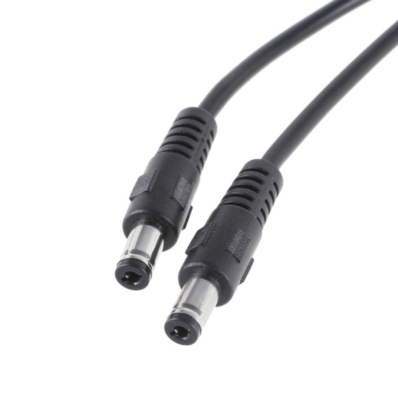 DC5.5x2.1mm Splitter Power Cable 18AWG Male to 2 Male Connectors for Security Cameras, LED Lights 30CM