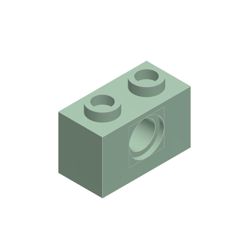 10PCS Moc Building Block Parts Bricks Compatible with 3700 1x2 Perforated Diy Particles Educational Creative Children's Toys