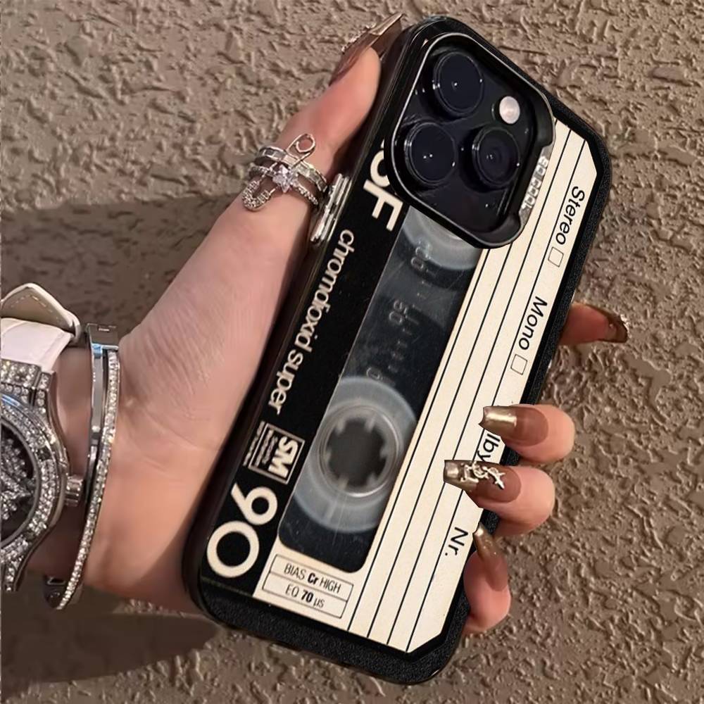 Vintage Cassette Tape Retro Phone Case for iPhone 17 Air 16 15 11 12 14 13 Pro Max XS Shockproof Cover