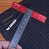 Silver & Red T-Shaped Square Ruler 6 inch Scale Ruler  DIY Hobby Model Making Tools