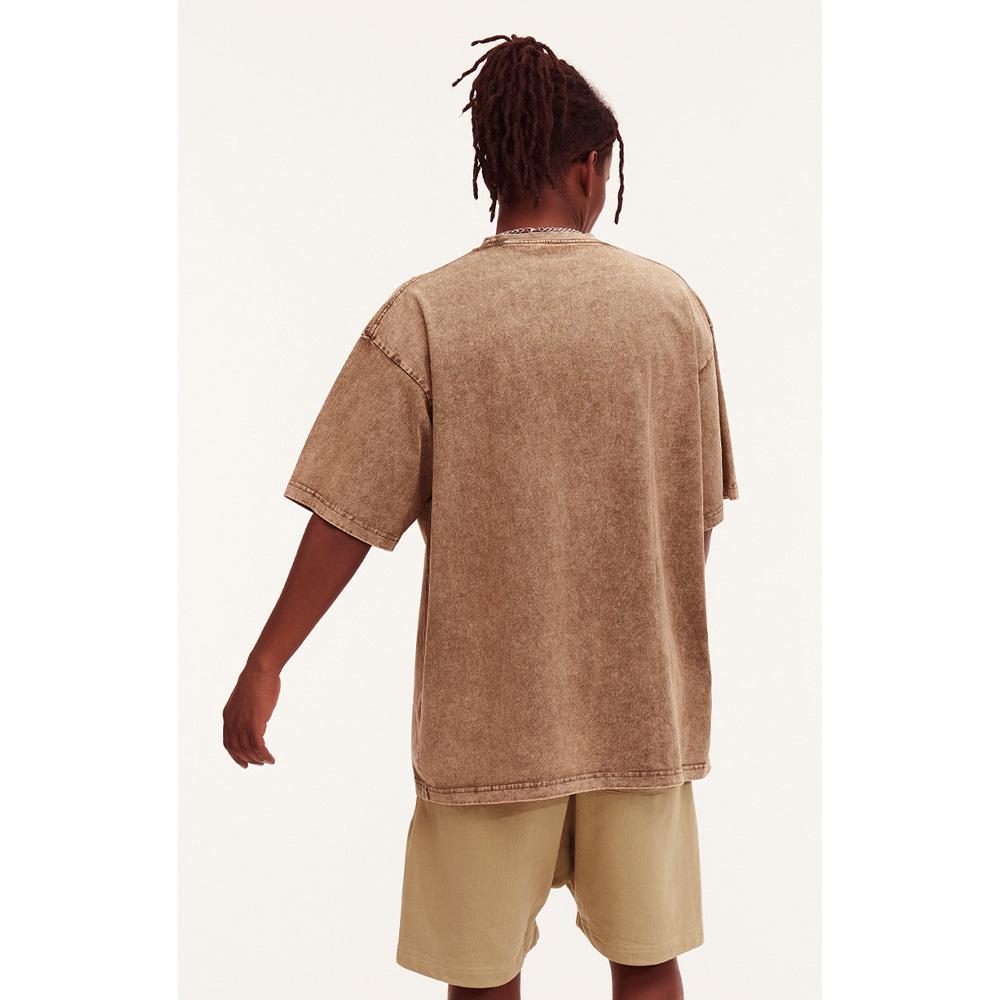 Summer Washed T Shirt for Men Women 230G Cotton Loose Oversized Tee Men's Korean Y2k Tops Casual Vintage Short Sleeve T-shirt