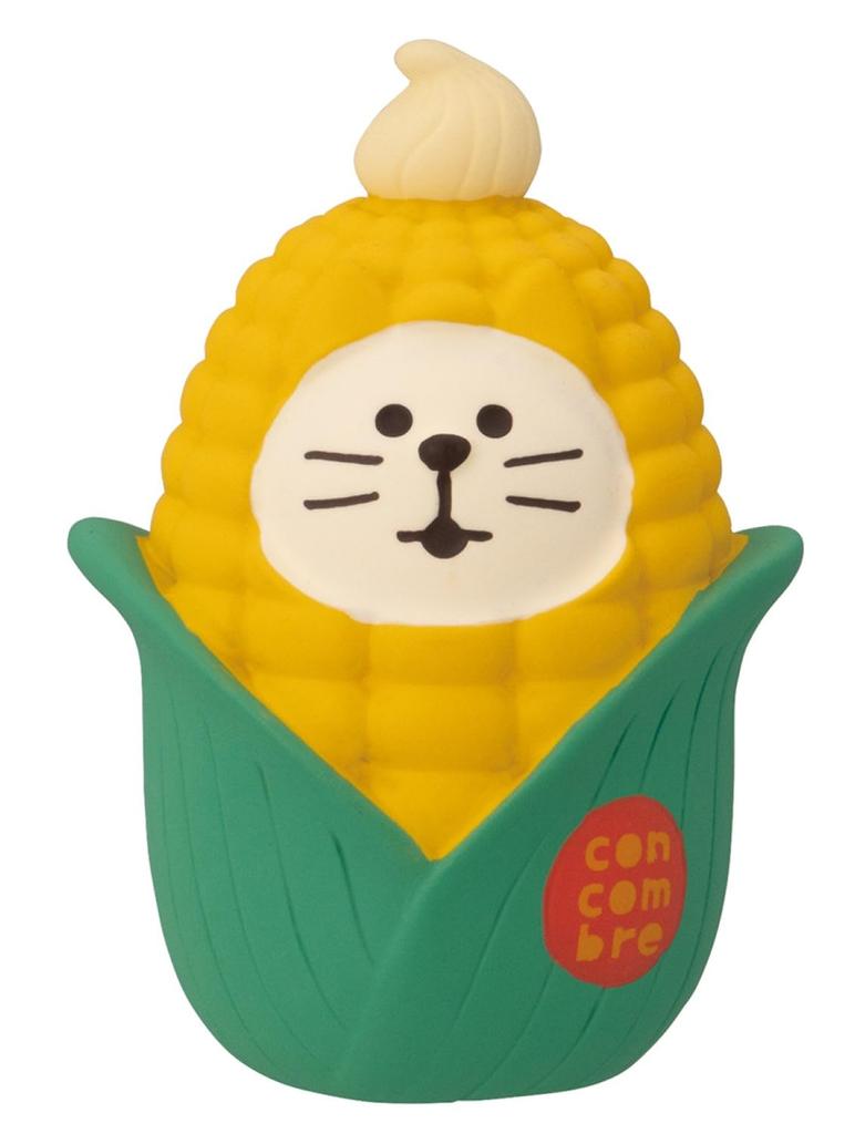 Decor Corporation Concombre Vegetable Cat Daruma, Corn, Size Approx. W3 D2.5 H4.2 ZCB-29835