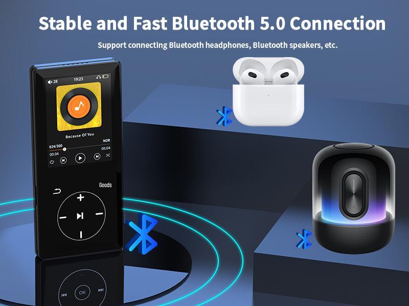2026 Small Touchscreen Bluetooth MP3/MP4 Music Player - Portable and Hot Seller