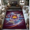 Fotbalový potisk West Ham United, Křišťálový sametový koberec, Pohodlný, Absorpční, Protiskluzový, Koberec na podlahu do interiéru