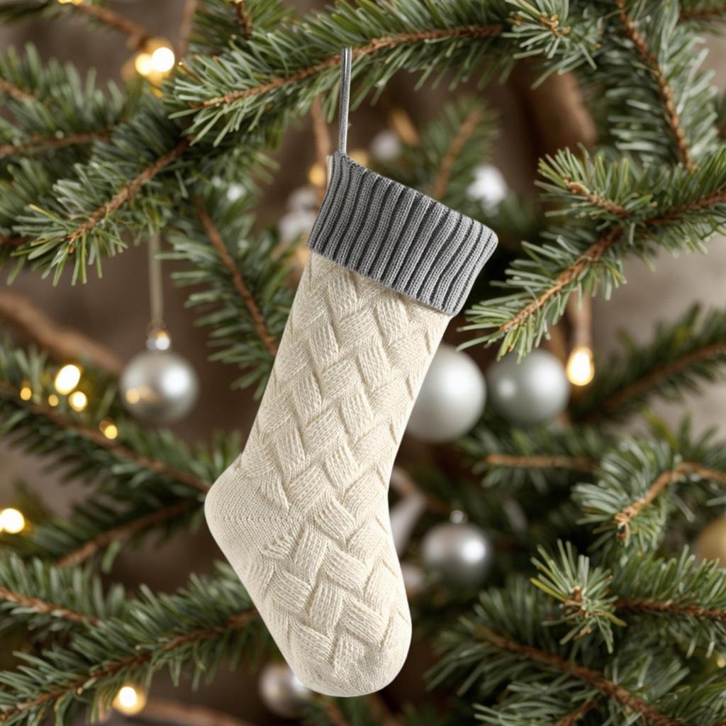 Weihnachtsstrümpfe 18 Zoll Strümpfe Weihnachtsdekorationen Stickerei Heimdekoration Partydekorationen Für Fenster Wohnzimmer