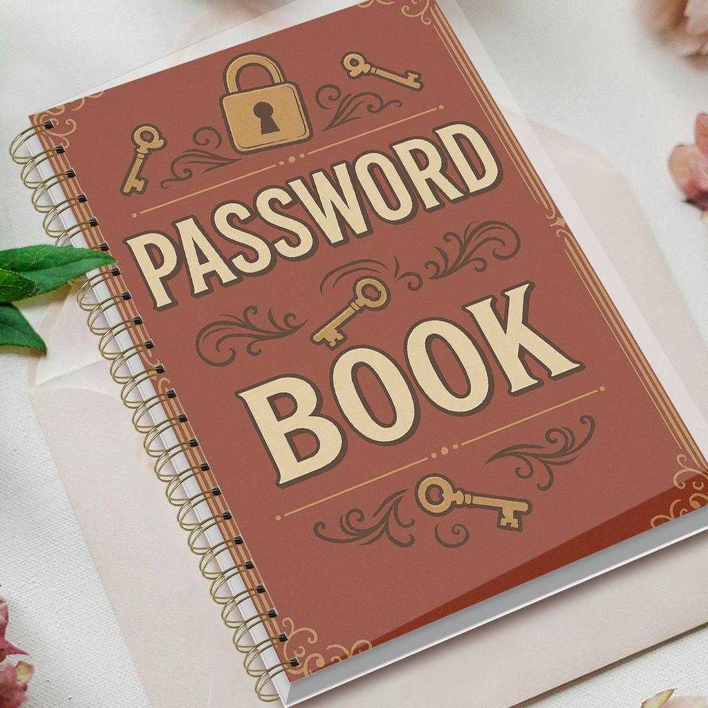 A5 Passwortbuch, Internetkonto- und Website-Login-Organizer, Notizbereich, Perfektes Passwortjournal zur Verwaltung der Cybersicherheit