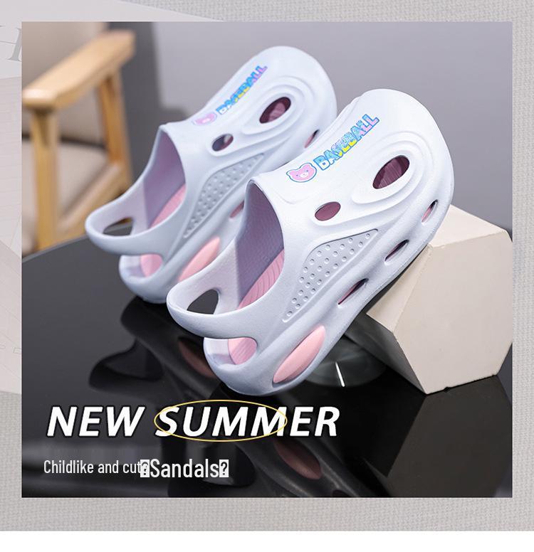 Boys' and Girls' EVA Non-Slip Closed-Toe Summer Slippers - Fashionable, Cute, Comfortable Indoor/Outdoor Shoes