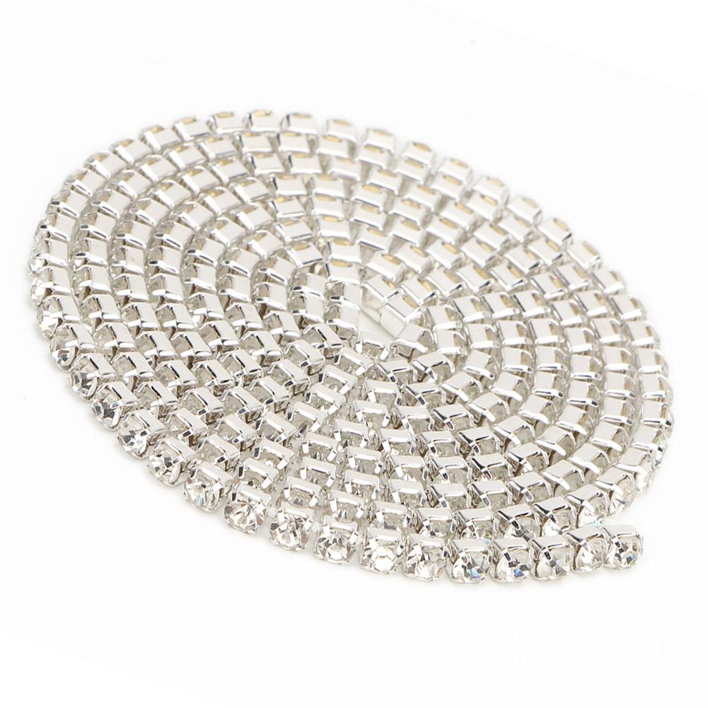   Resin     Rhinestones Chain Trim Ribbon Roll Sewing Craft Decoration (#01)