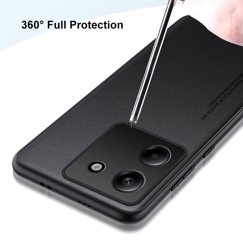 Luxury PU Leather Case For Xiaomi Poco M7 Pro 5G Back Cover Silicone Shockproof Full Protection Phone Case For PocoM7 Pro M7Pro