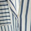 Zara Linen Blend Stripe Long Sleeve Skipper Long Shirt Dress XXL Women Used