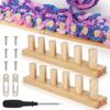 Adjustable Wooden Knitting Loom Kit 2 Boards Hand Knitting Tool Weaving Loom Frame  DIY Crafts