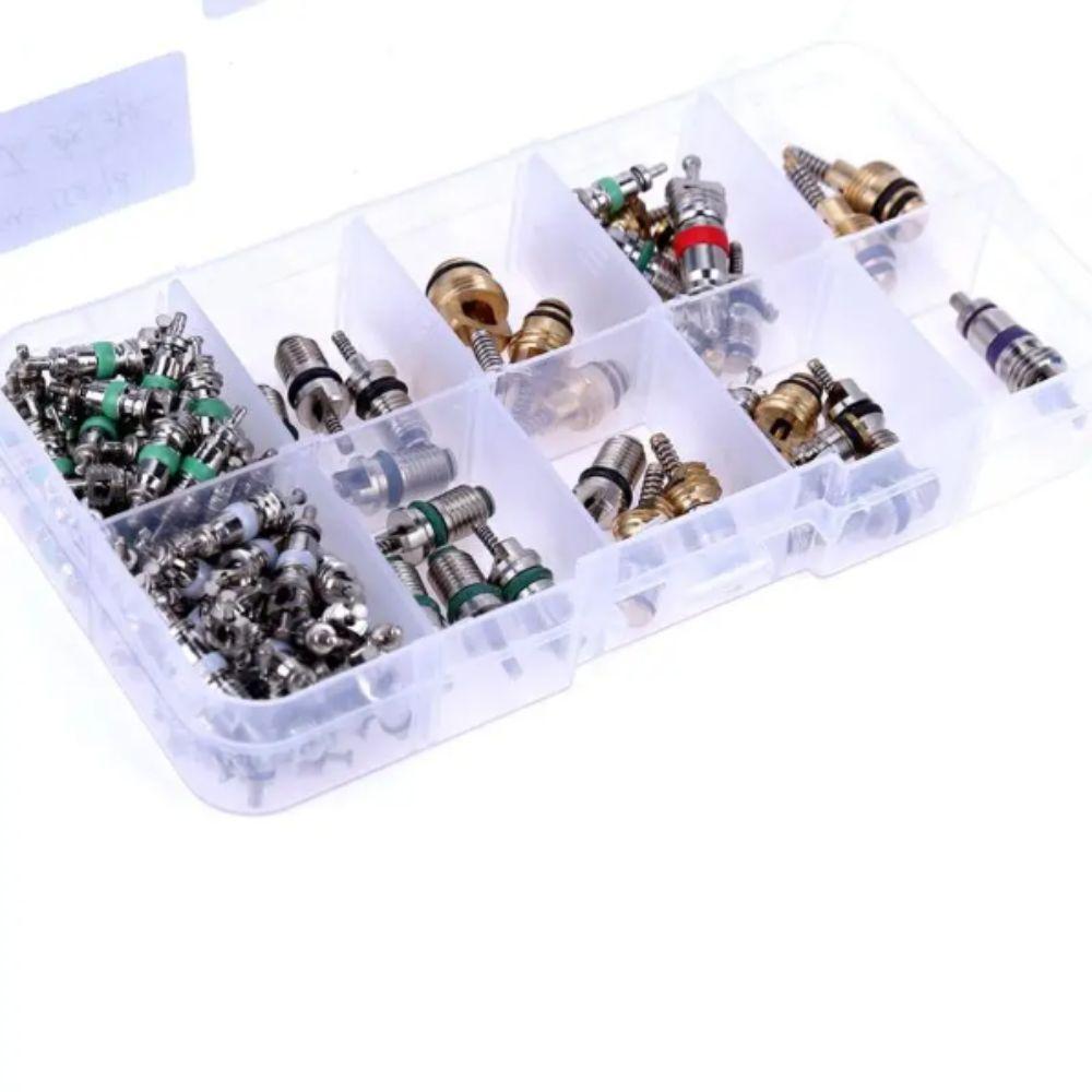102Pcs/box Automotive Air Conditioning Assortment Kit Valve Core Assortment Set  HVAC Systems