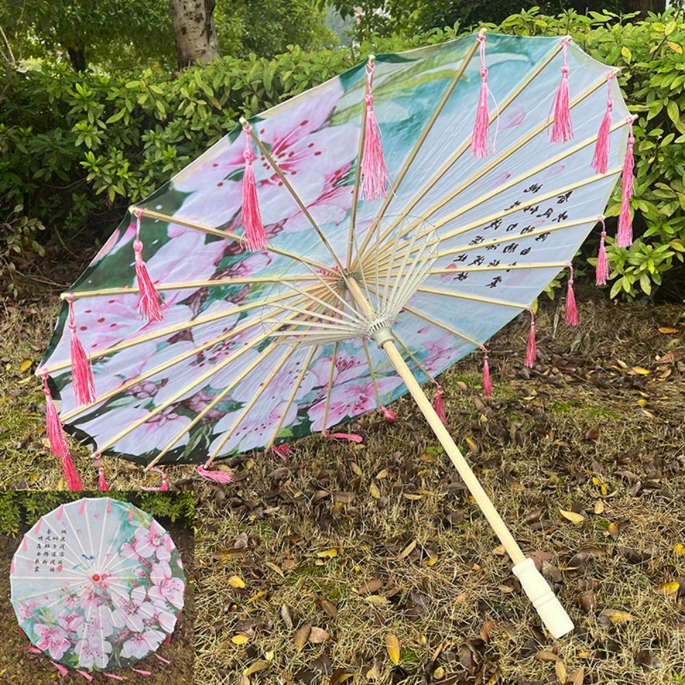 

56cm Umbrella Fan Silk Cloth Cosplay Hanfu Oil Paper Umbrella Dance Performance 8