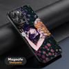 Reze Japan Anime Girl Cool Pattern Phone Case For iPhone 16 15 14 13 12 11 Plus Pro Max  High-end Luxury Magsafe Sheepskin