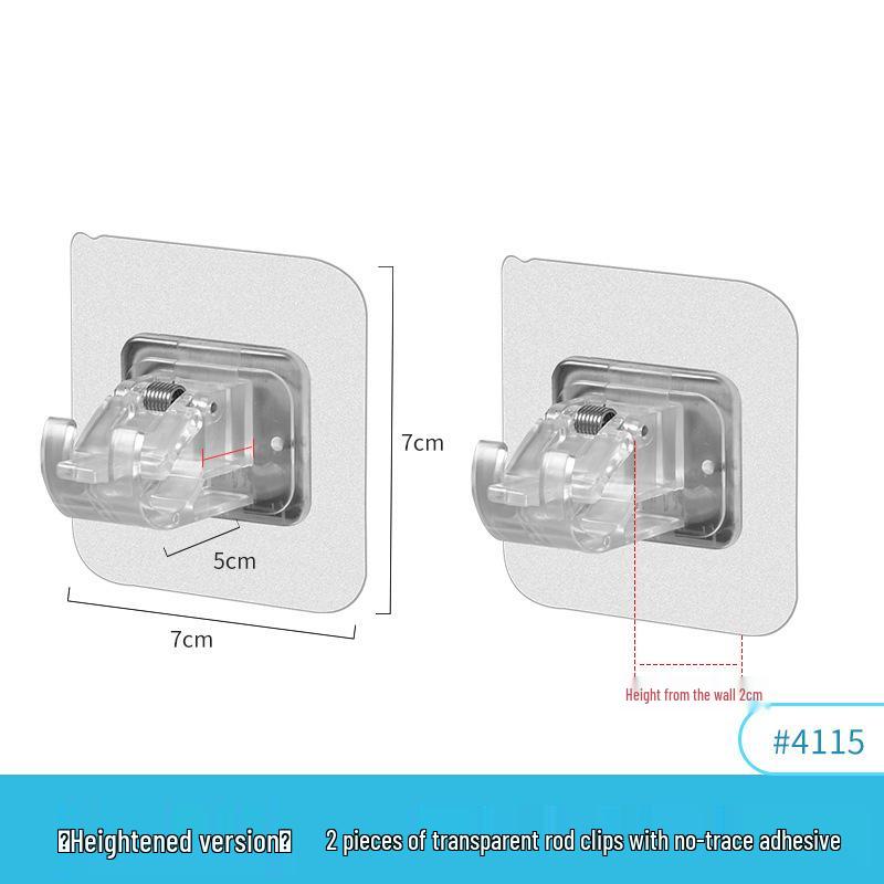 Japanese Telescopic Non-Slip Self-Adhesive Bath Curtain Rod Holder