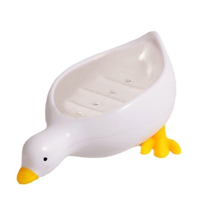 

Decorative Duck Soap Dish with Sloped Designs Duck Bathroom Soap Tray Soap Rack for Quick Drying in Shower Sink Areas