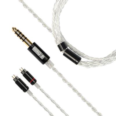 NOBUNAGA Labs 70cm Recable with OFC Wire for Custom Entry-level MORPHEUS-Light 4-core Silver-Plated [4.4mm/2-pin IEMs] NLE-MOS-70