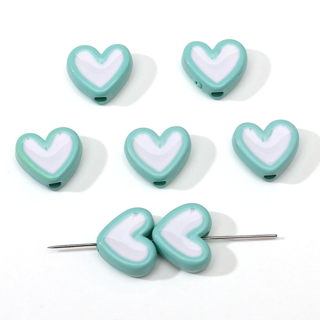 5/20Pcs Love Acrylic Beads Drip Oil Macron Series Beads For DIY Handmade Bracelets Necklaces Jewelry Making