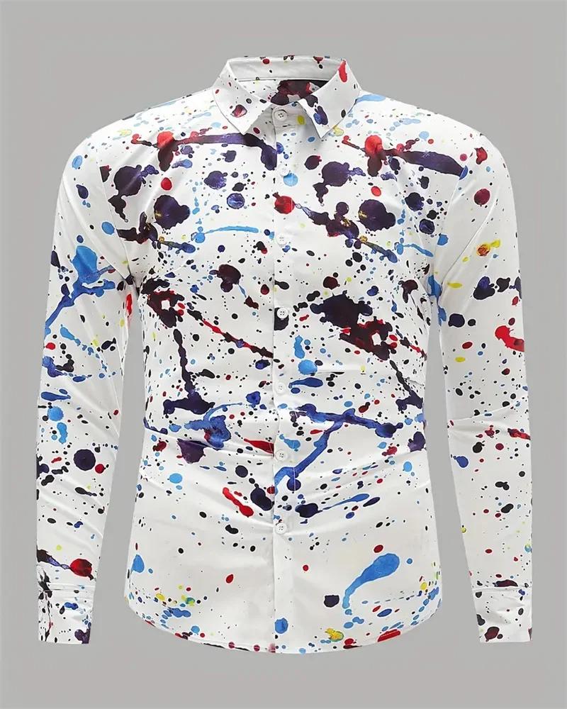 Must-Have Polka Dot Long Sleeve Shirt – Stylish Men’s Casual Top