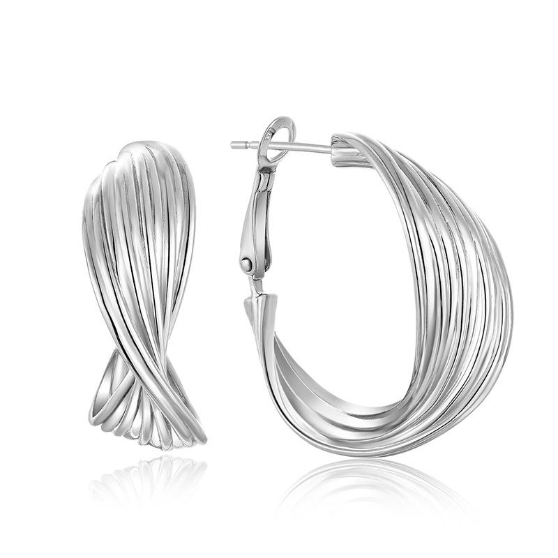 Multi-layer Twisted Geometric Earrings for Women - Hoop, Dangle, and Cuff Styles Jewelry.