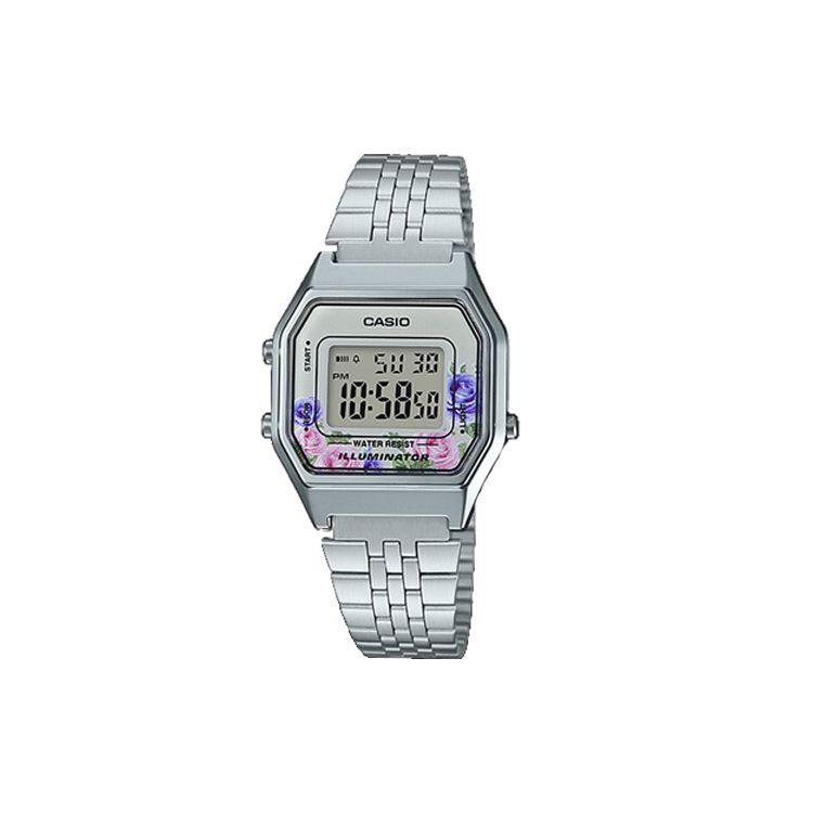 

Casio Youth Series Metal Square Fashion Trend Business Retro LCD Display Waterproof Quartz Movement Stainless Steel Strap Women Watches LA680WA-4C Regular Watch Box,Silver Print Watch Dial