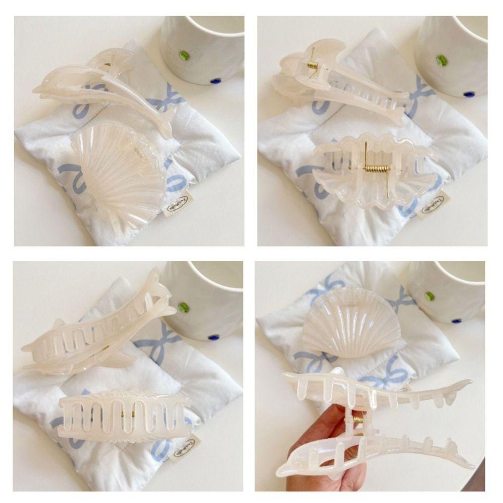 Dolphin Shell Series Hairpin Acetate Back Head Headwear Elegant Hair Claw Clip Hair Accessories