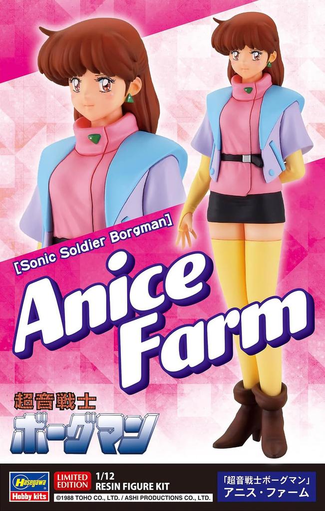 Hasegawa Ultrasonic Warrior Borgman Anise Farm Scale Unpainted Resin Kit SP641 1/12 (person)