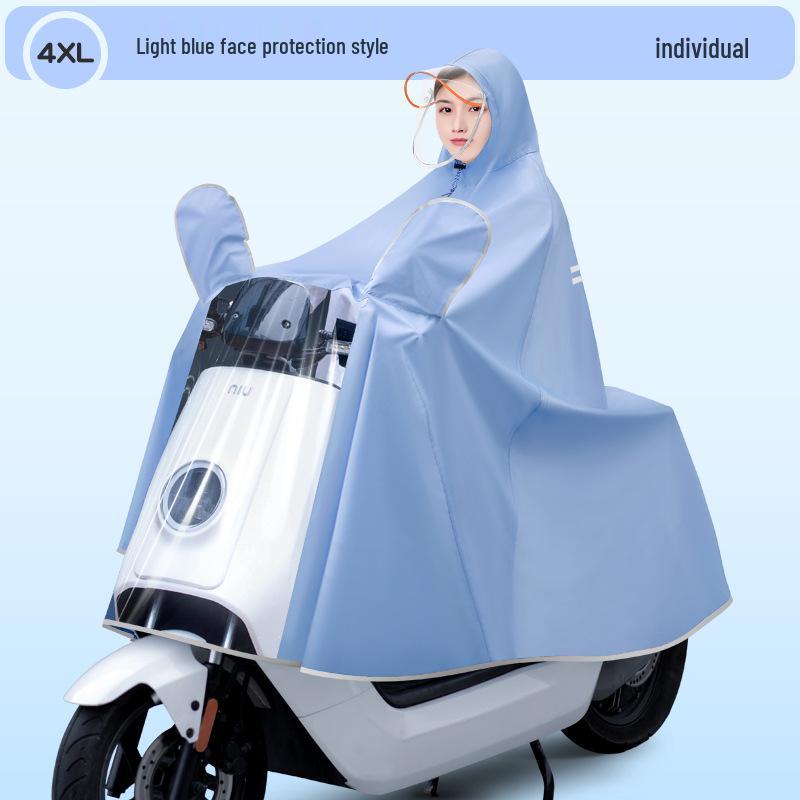 Unisex Electric Car Raincoat: Long, Full-Body, Extra Thick, Waterproof Poncho for Motorcycle Use