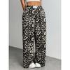 2026 Neue lässige Hose mit Leopardenmuster für Damen, lockere Passform, elastischer Bund, bedruckte Wide-Leg-Hose