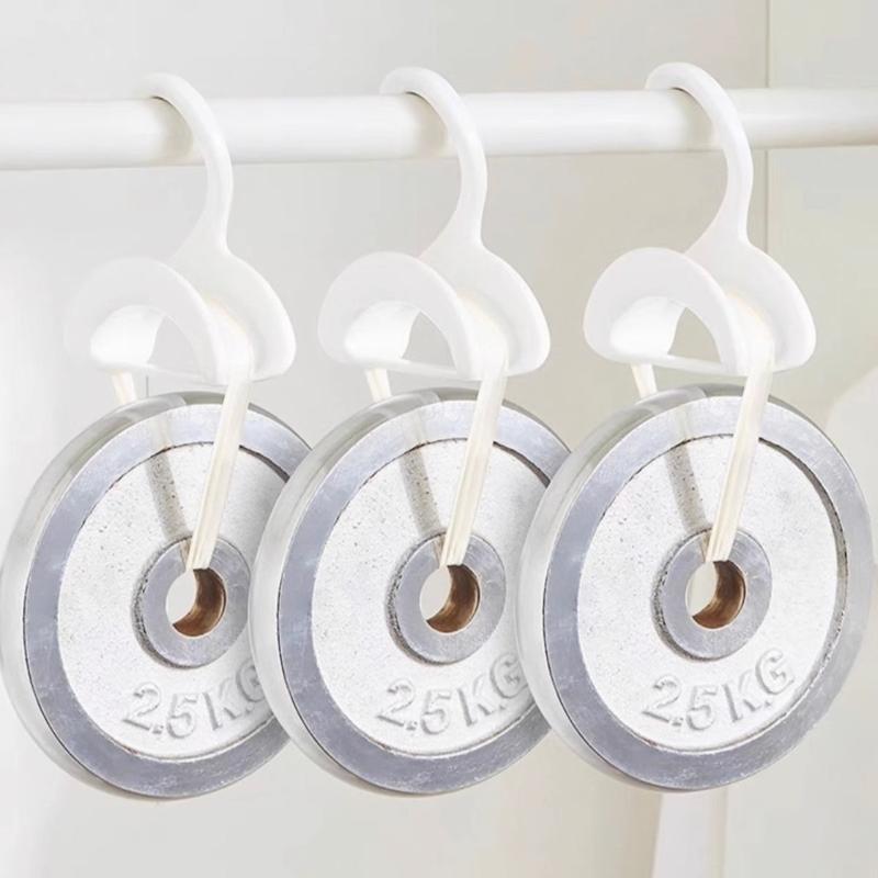 3/5Pcs White Plastic Purse Hanger Hooks Smooth Anti Scratch Edge Curved Design For Closet Storage