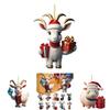 Niedlicher Acryl Cartoon Ziege Weihnachtsauto Anhänger Charmante Feiertagsdeko Geschenk
