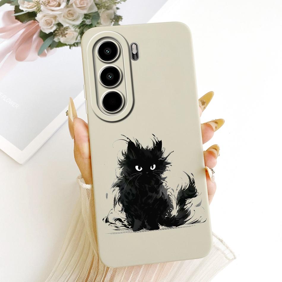 For Itel Power 70 / Itel P70 Cute Cat Flower Cartoon Phone Case For Itel P70 Power70 P673L Shockproof Soft Silicone Bumpers