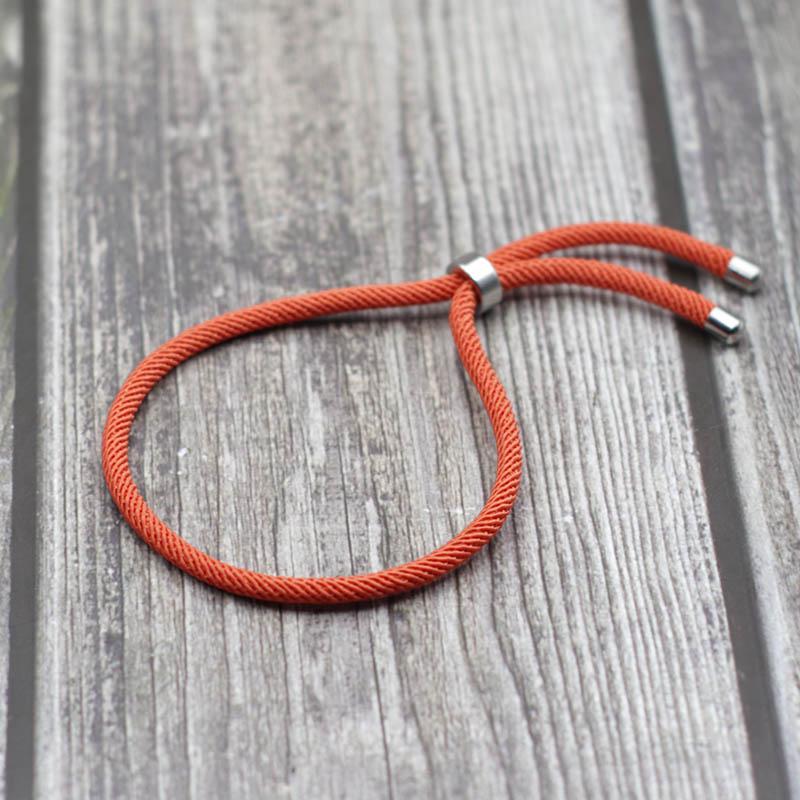 Braccialetto di Corda alla Moda Unisex Regolabile Cerchio in Acciaio Inossidabile Braccialetto Nautico per Spiaggia e Surf Braccialetto in Tessuto per Meditazione Pulsera