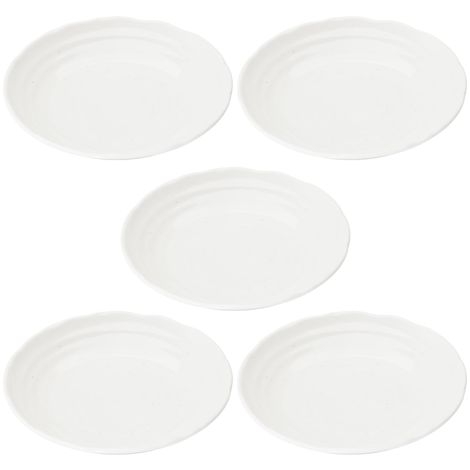 

Набор глубоких тарелок и больших тарелок 22 см Mino Ware для микроволновой печи и посудомоечной машины, сделано в Японии, номер продукта 564643, глазурь Конхики , 5 тарелок, прибл. белый