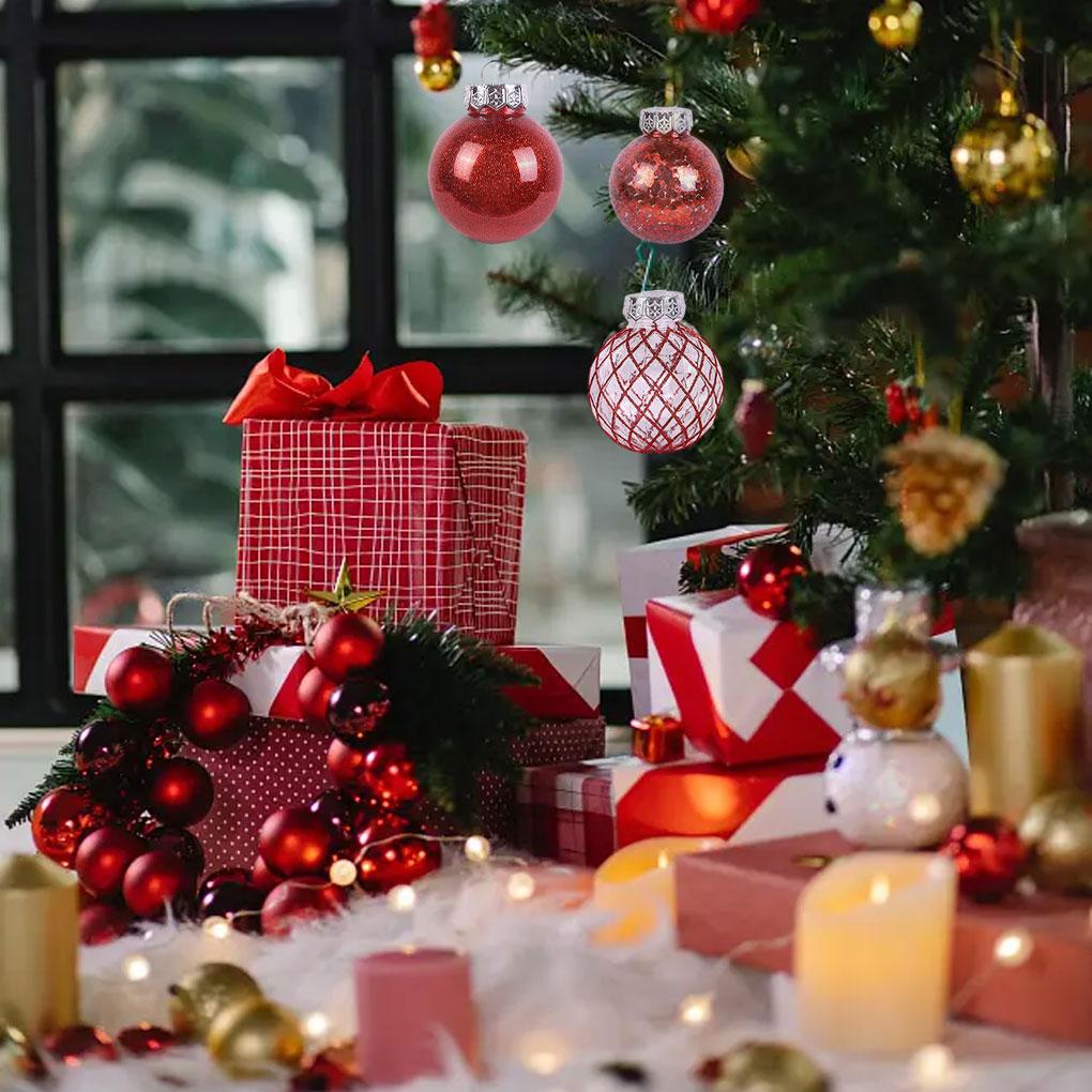 30pcs/set Christmas Balls Safe Ingredients High-end Texture Reusable Ornaments For Christmas Tree