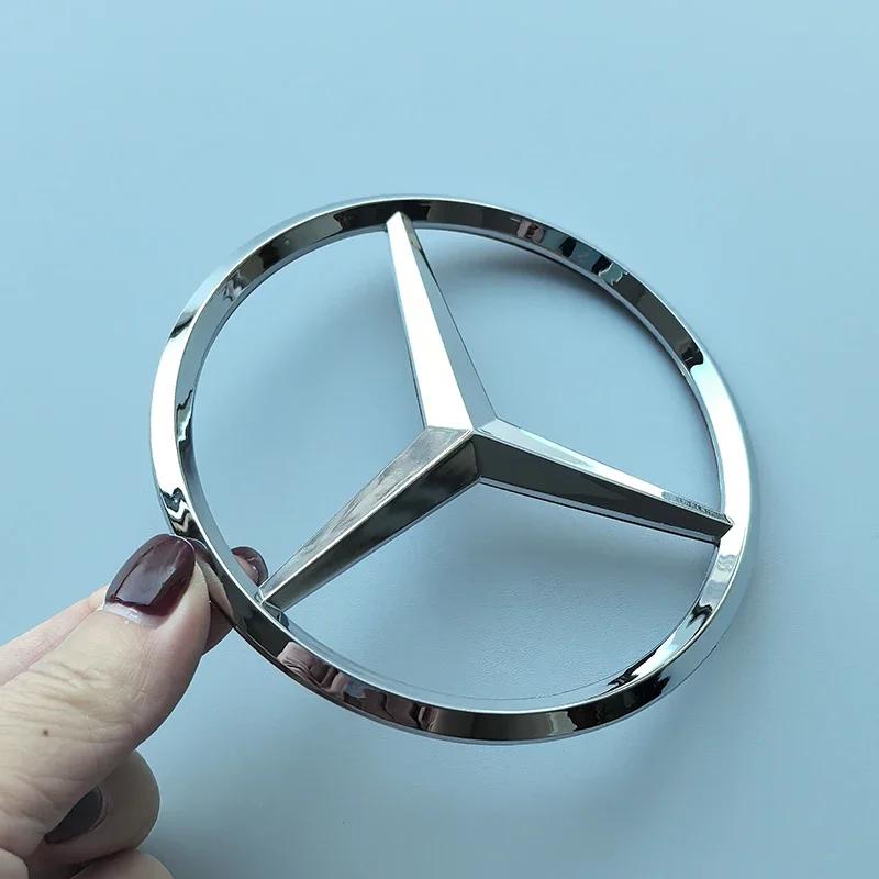 

GLC GLB 7cm 9cm 10.5cm Star Badge ABS Car Emblem Trunk Spare Tire Cover Engine 3D Logo Sticker Accessory for Mercedes Benz Chro flat star sticker