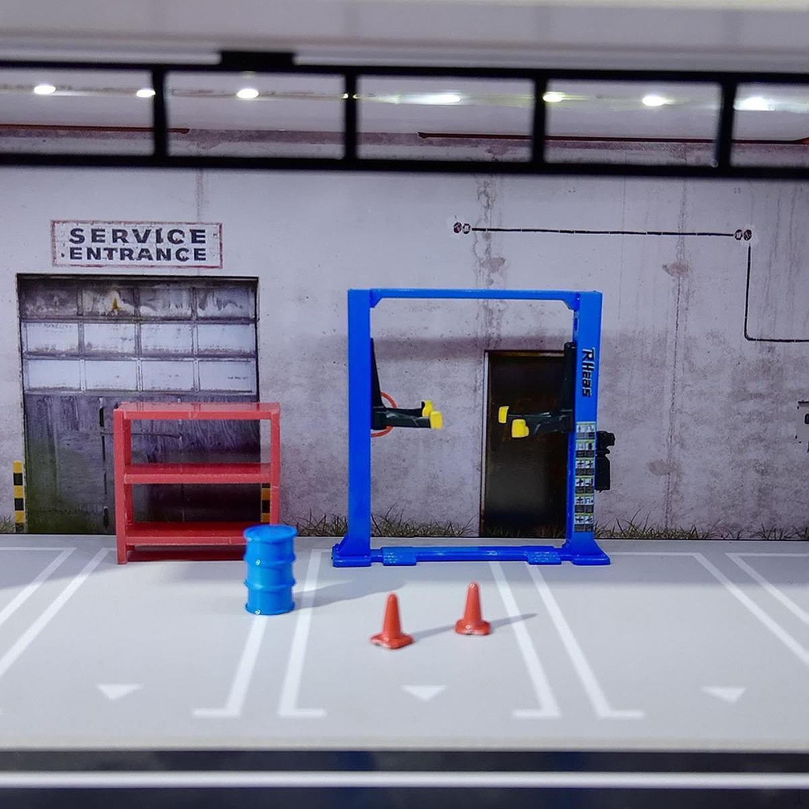 

Диорама 1/64 Модель Сцены Авторемонта Контейнер Масляная Бочка Подъемник Инструменты Argent Lift