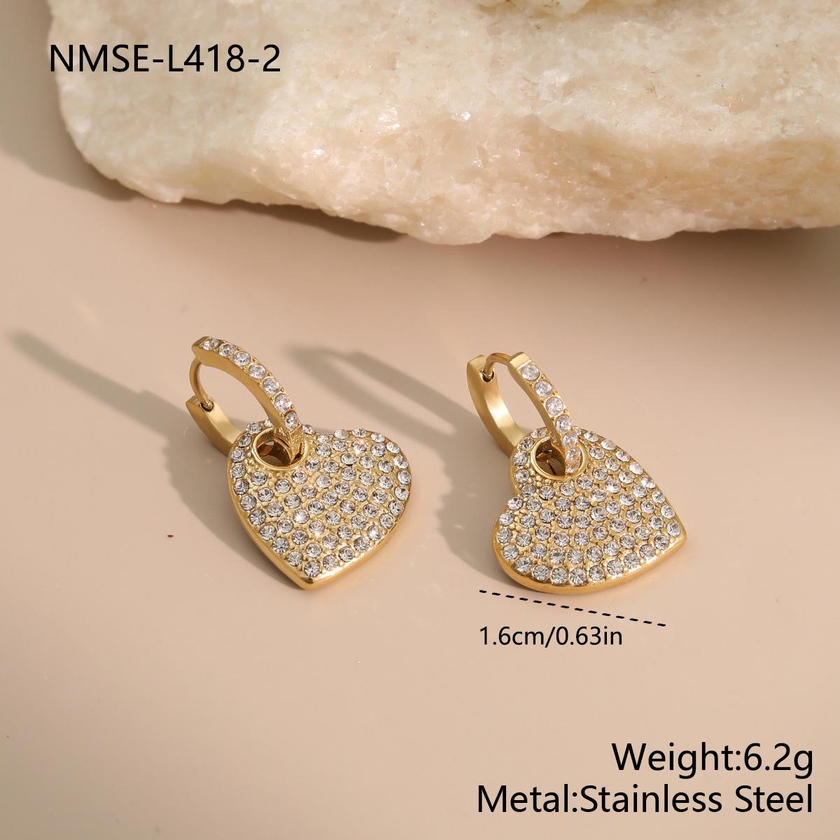 GEMCHIC Women s Star Shape Pave Rhinestone Stainless Steel Drop Earrings