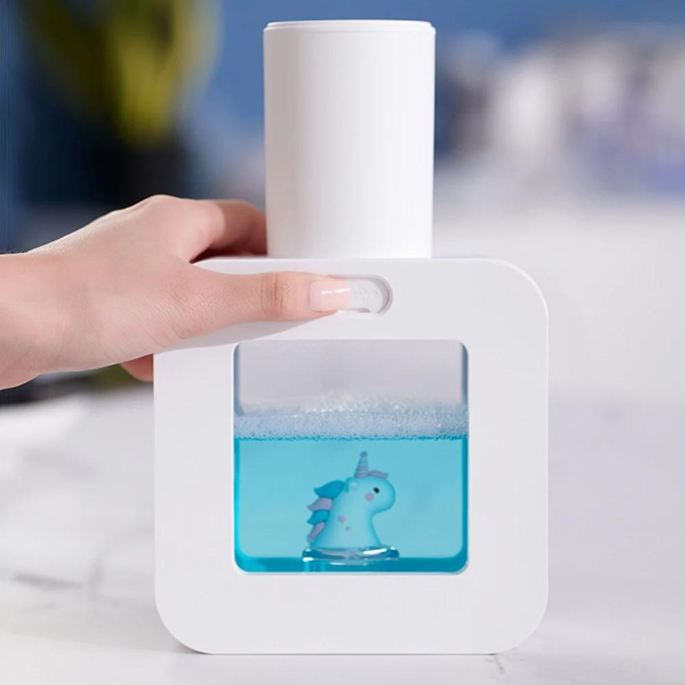 Cartoon Cute Pet Foam Soap Dispenser USB Charging Liquid Foam Dispensers Wall Mounted Touchless Sensor for Hotel Wash Basin