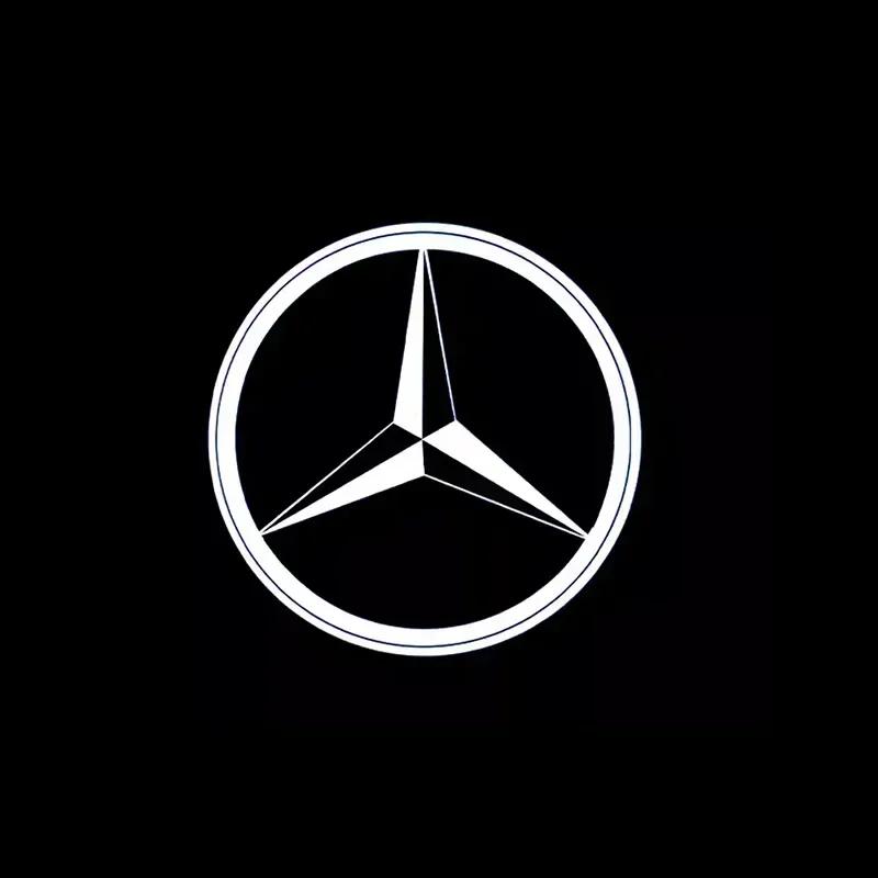 LED Car Door Logo Lights W205 ML AMG GLC GLE W247 W246 W176 For Mercedes Benz E C Class GLA Projector Courtesy Welcome Lamps1