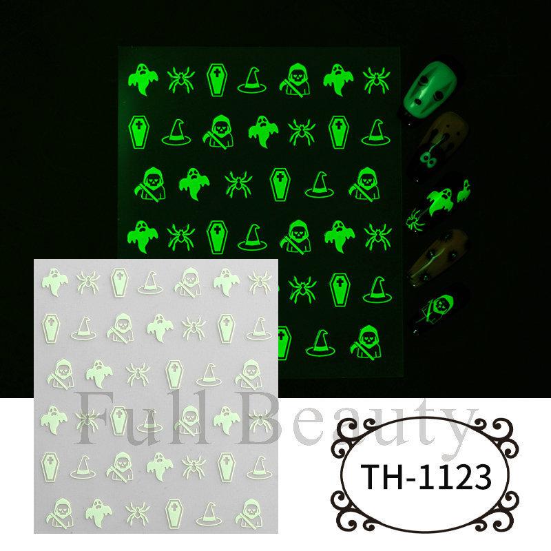 Nail Art Sticker Diablo Series European And American Halloween Laser Spider Scorpion Thin Fortitude Back Glue Nail Sticker