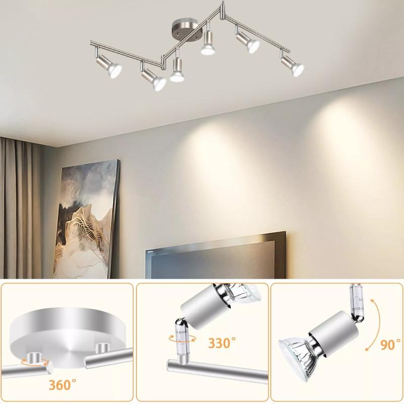 Modern Minimalist Iron Art Spotlight Decorative Lighting For Exhibition Background Walls