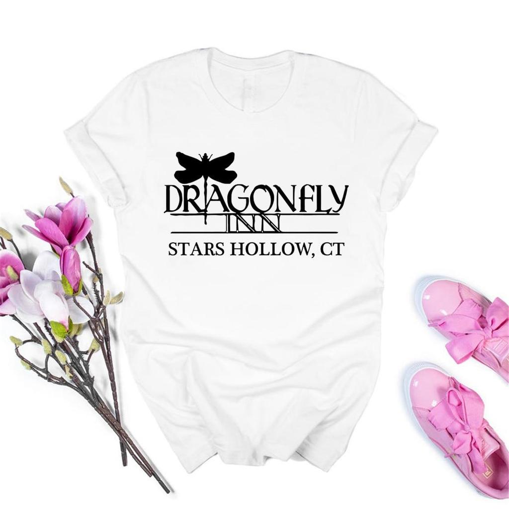 Dragonfly Inn Shirt Gilmore Girls TV Show Inspired T Shirt Stars Hollow Graphic Tee Short Sleeve Tshirt