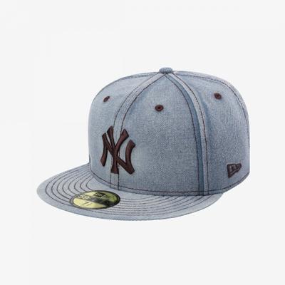 New Era New York Yankees Džínová Fitted Čepice Džínová Modrá 15131709