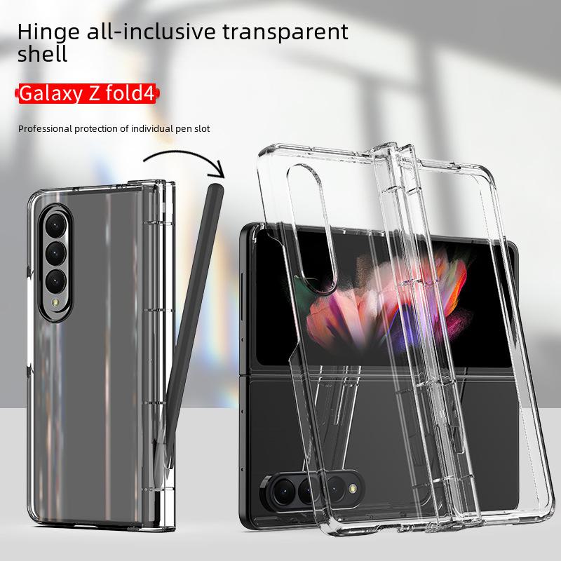Galaxy Fold5 Transparent Case with Pen Slot - Anti-Fall Cover for Samsung Fold6