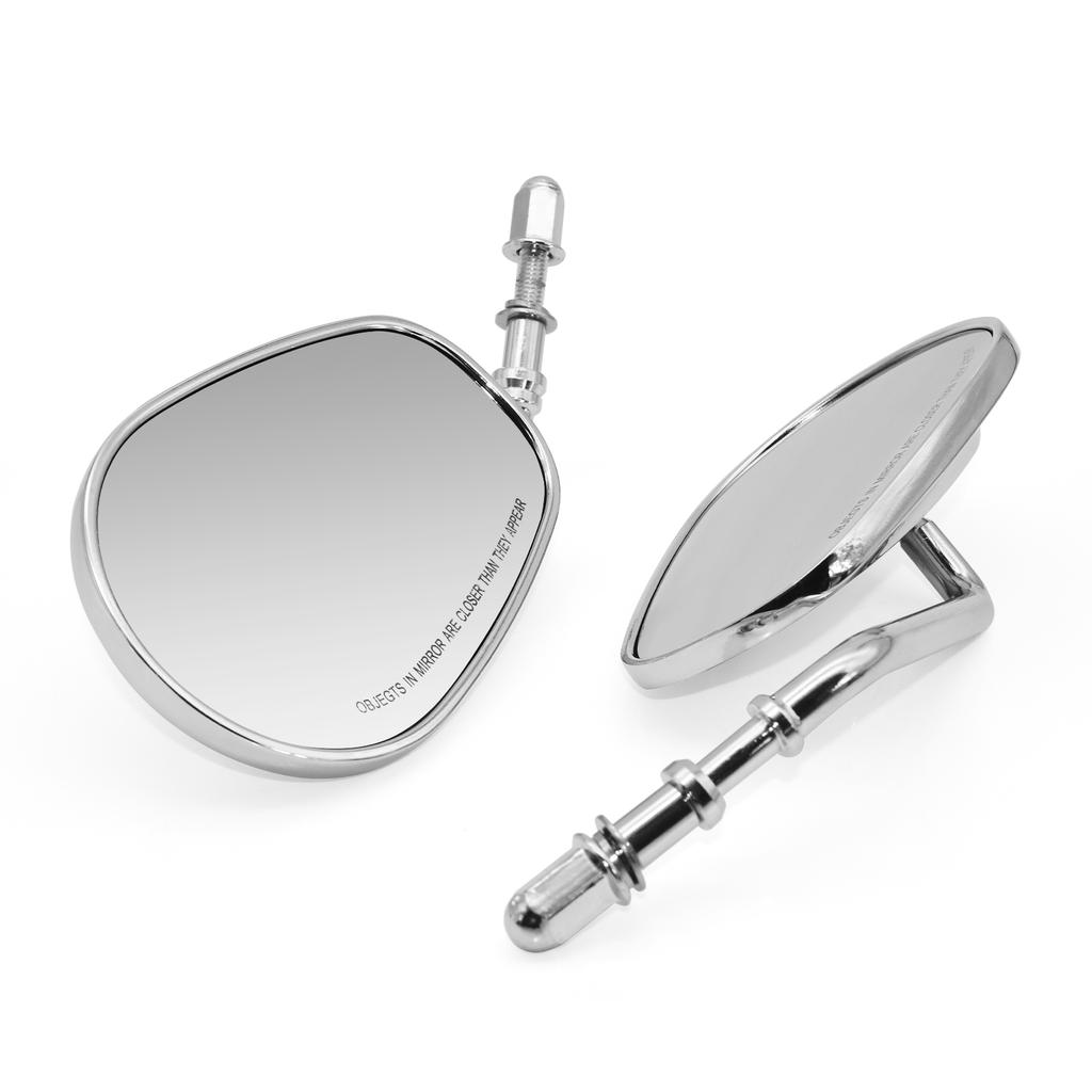 Motorcycle Universal Rear Side Mirror Chrome Reverse Lens Rearview Bar End Mirrors Universal For Harley Suzuki Kawasaki Chopper