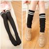 2019 College Style Stockings, Women's Two Bar Twists, Stacking Socks, Japanese and Korean Striped Stockings Over Knee Socks