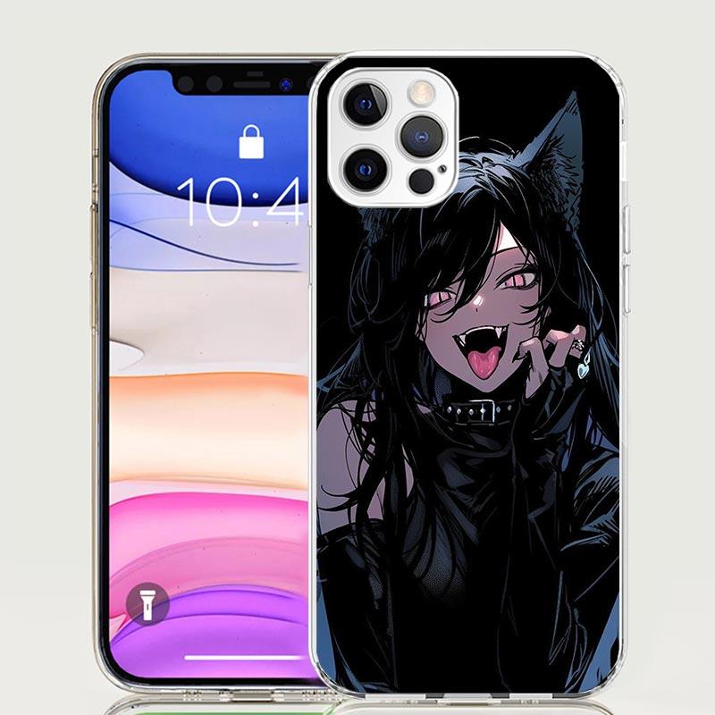 Cartoon Cool Demon Girl Phone Case For iPhone 17 Air 16 15 Plus 11 14 Pro Max 13 Mini 12 7 8 + SE Pattern Art Customized Cover 1
